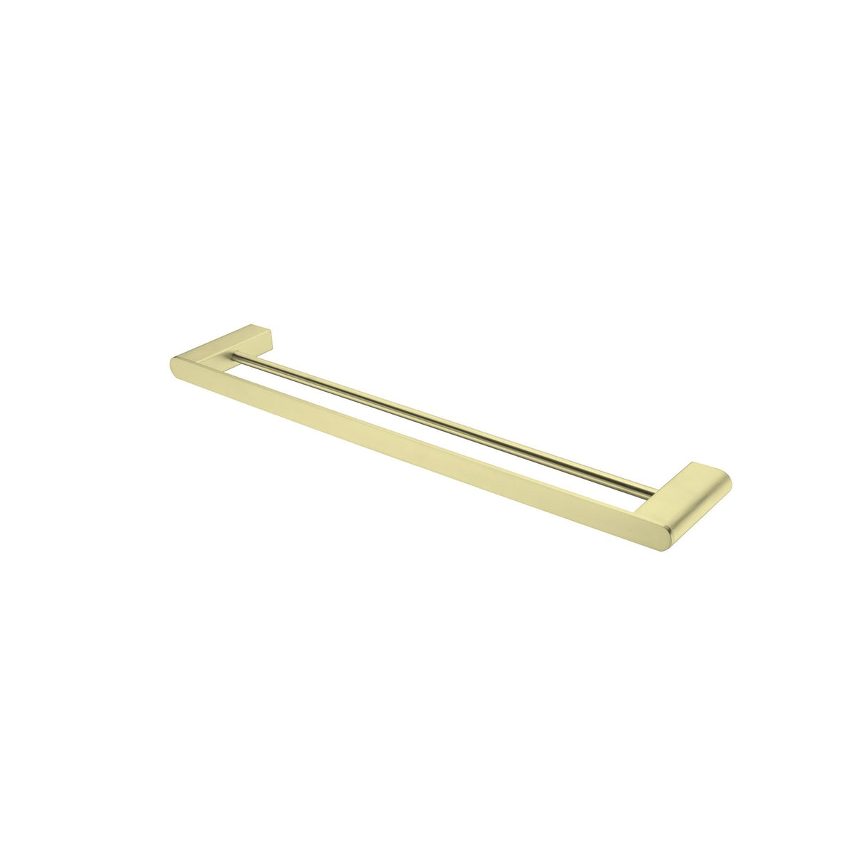 Nero Bianca Double Towel Rail - Brushed Gold