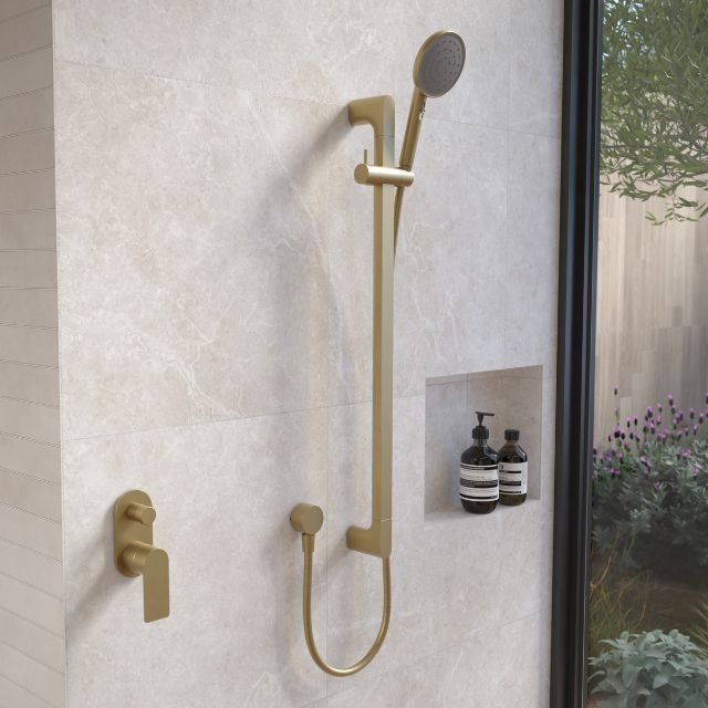 Caroma Urbane II 96331BB4E Universal Rail Shower - Brushed Brass