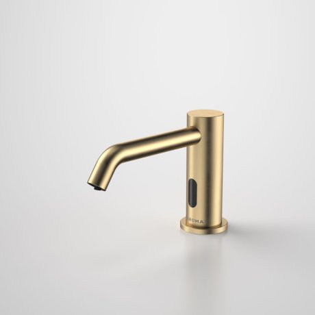 Caroma 96390BB Liano II Hob Mounted Electronic Hands-free Soap Dispenser - Brushed Brass - Special Order