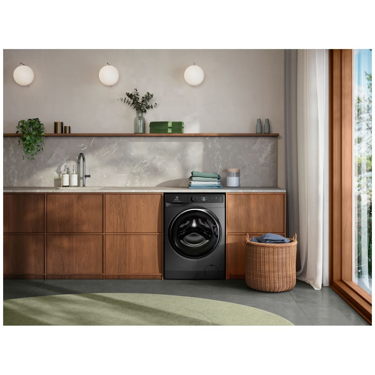 Electrolux EWF1242R9SCS 900 Series 12kg Front Load Washing Machine with IntelliDose, Dark Onyx - Electrolux Factory Seconds