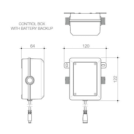 Caroma 99677C6AF Urbane II Sensor 220mm Wall Outlet Kit, Lead Free - Chrome