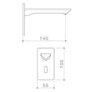 Caroma 99680C Urbane II – Sensor Wall Mounted Soap Dispenser Kit - Chrome - Special Order