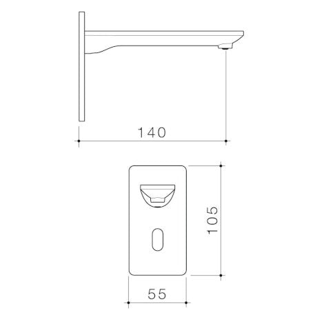 Caroma 99680B Urbane II – Sensor Wall Mounted Soap Dispenser Kit - Matte Black - Special Order