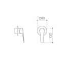 Caroma 99701BN Opal Bath/Shower Mixer Trim Kit – Brushed Nickel - Special Order