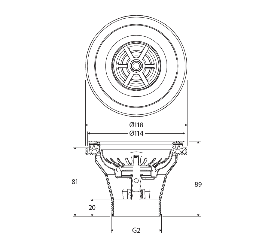 Fienza A3SS Hana Round Basket Waste