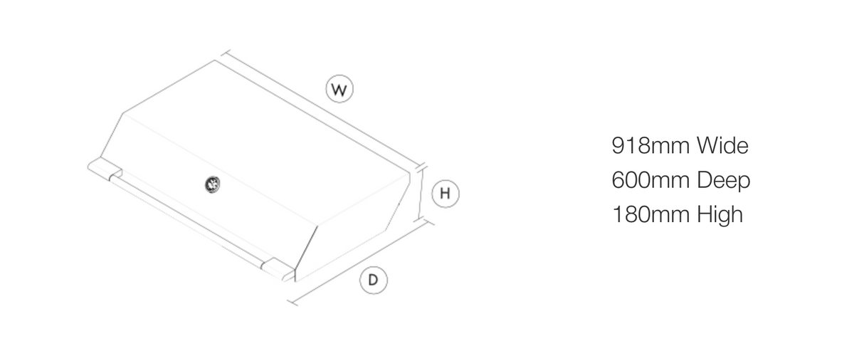 Artusi ABHOOD BBQ Hood, (Lid Only), Gloss Black