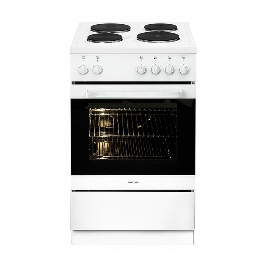 Artusi AFE544W 54cm Electric Freestanding Stove, White
