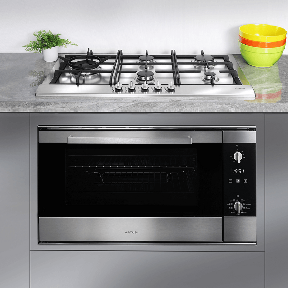 Artusi AGH91XFFD 90cm Stainless Steel Gas Cooktop