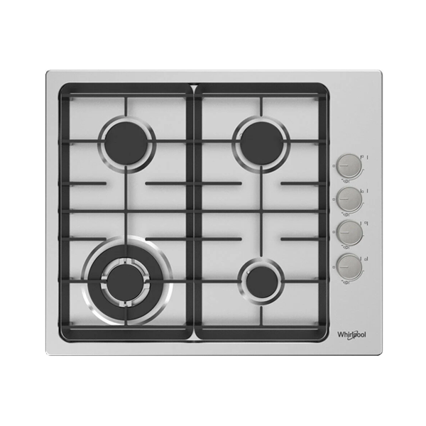 Whirlpool AKC640IXOC 60cm 4 Burner Gas Cooktop In Stainless Steel