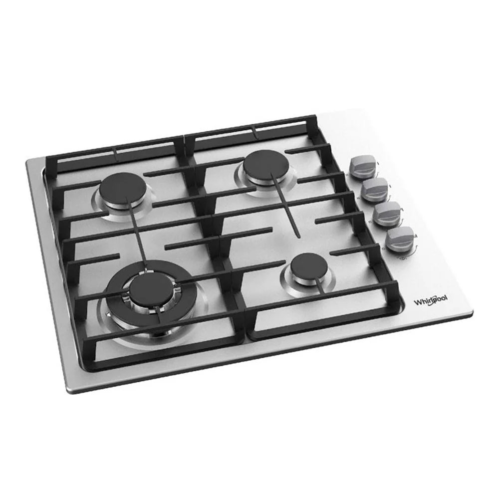 Whirlpool AKC640IXOC 60cm 4 Burner Gas Cooktop In Stainless Steel