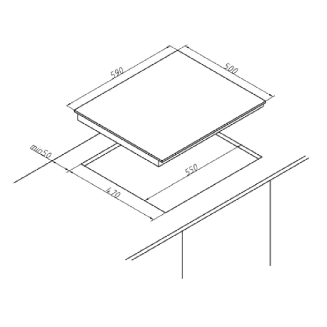 Whirlpool AKC640IXOC 60cm 4 Burner Gas Cooktop In Stainless Steel