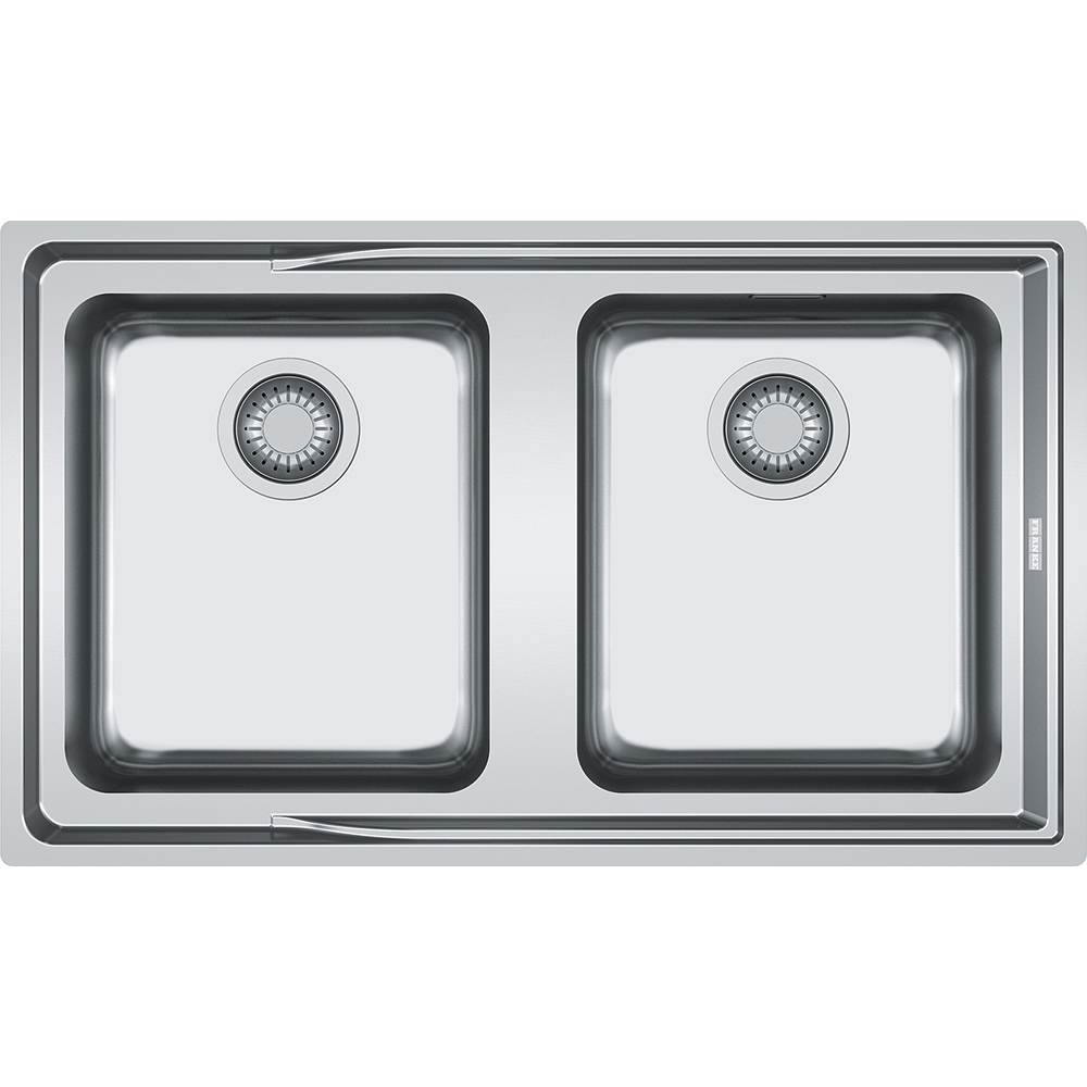 Franke Aton Double Bowl Sink - Stainless Steel, ANX220