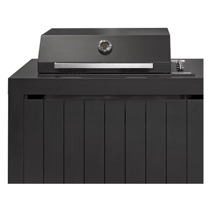 Artusi AOKP2BEVICE Piazza 3-Burner Outdoor Kitchen with Beverage Cooler and Ice Maker