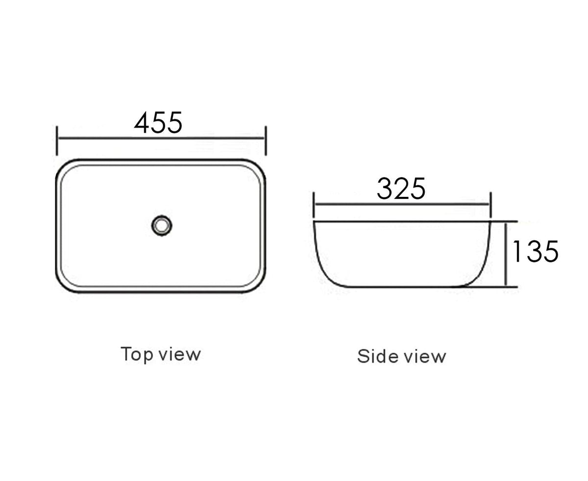 Otti IS4096 Artis O'96 455x325x135 Gloss White Oval Above Counter Basin Ultra Slim
