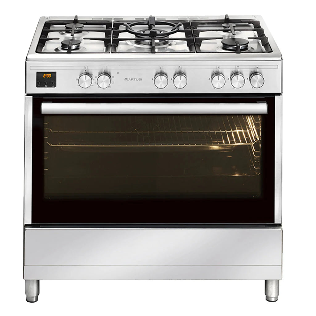 Artusi AFG913X/1 90cm Stainless Steel Dual Fuel Freestanding Stove