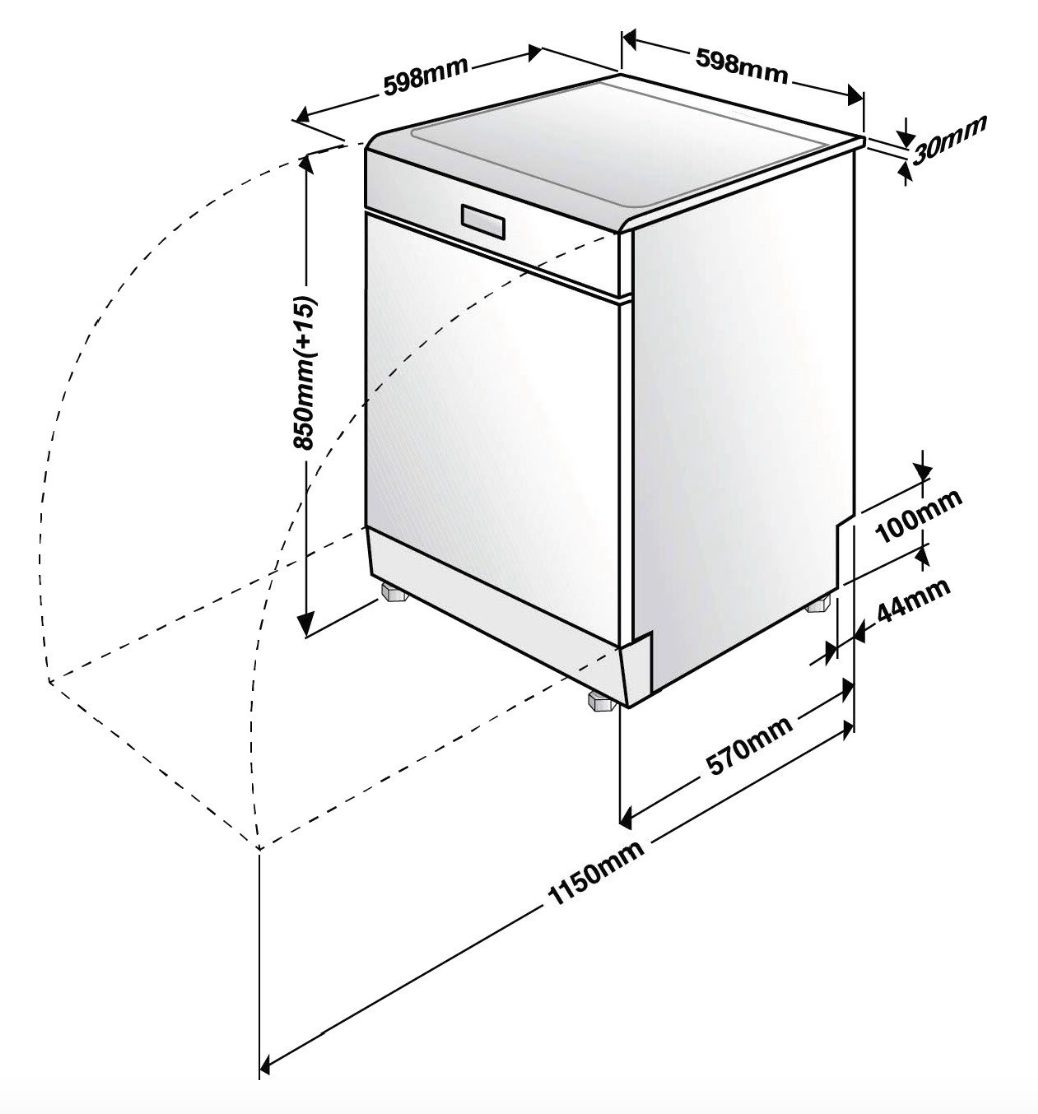 Belling BD14FSDX 14 Place European Made Stainless Steel Dishwasher - Seconds Discount