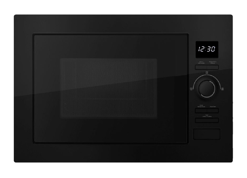 Belling BD28MBK 28 Litre Black Glass Built In Microwave Oven
