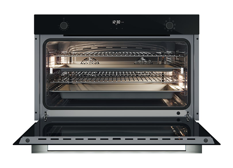 Belling BDO9608BK 90cm Built-in 8 Function Black Glass Oven - Made in Italy
