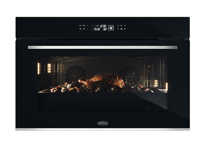 Belling BDO9611BK 90cm Built-in 8 Function Black Glass Oven - Made in Italy