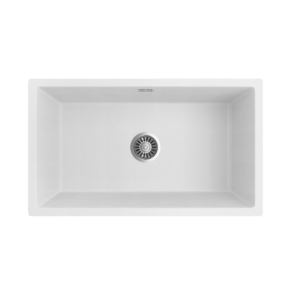 Seima 191035 Oros Arqstone Sink, Abovemount/Undermount, No Taphole, White, 752 x 440mm
