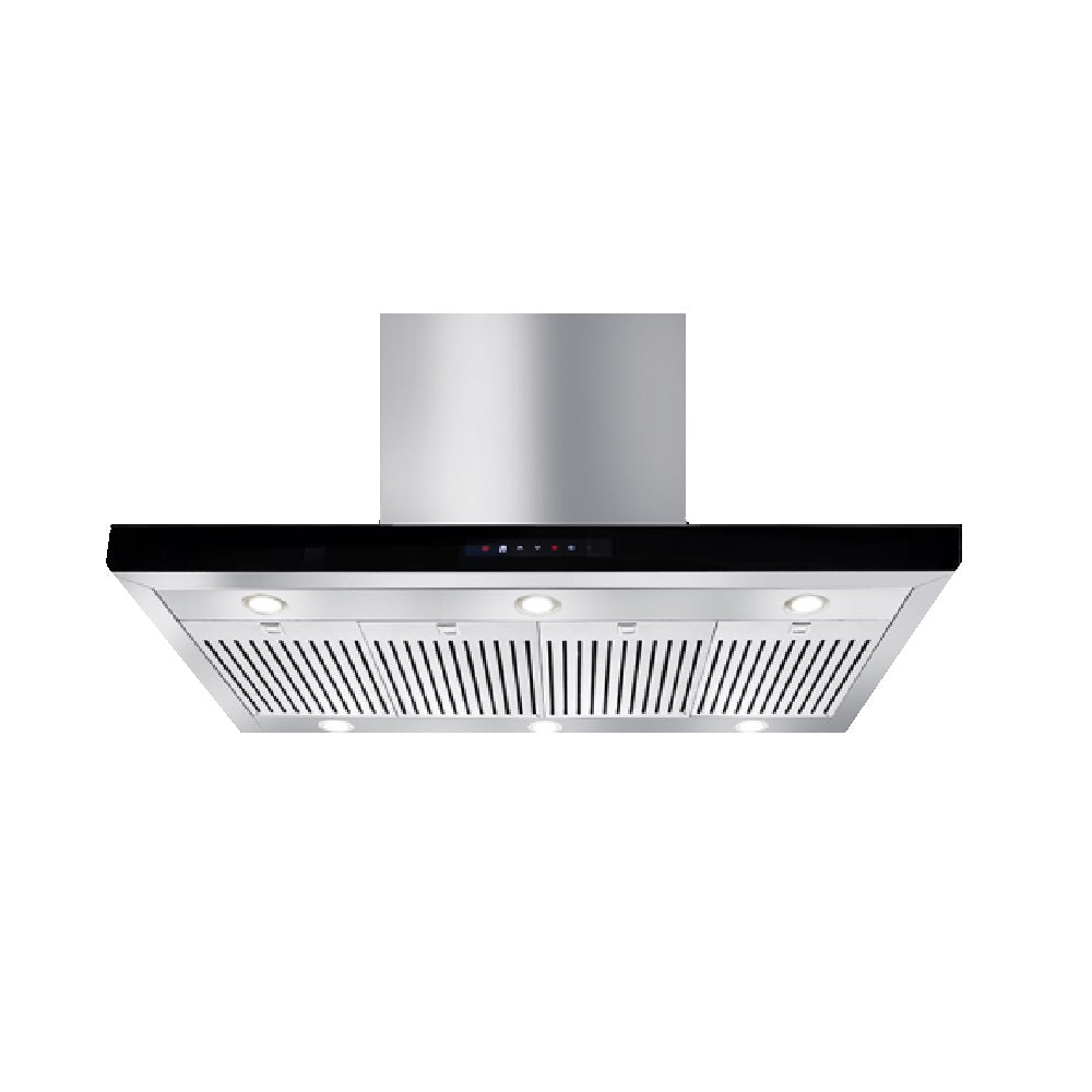 Artusi ACH12BBQB 1200mm BBQ Rangehood, Black Fascia