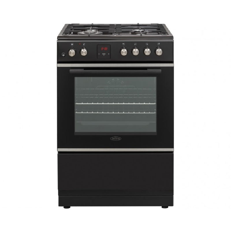 Belling BFS60SCDF 60cm Black Finish Dual Fuel Upright Stove - Ex Display Discount