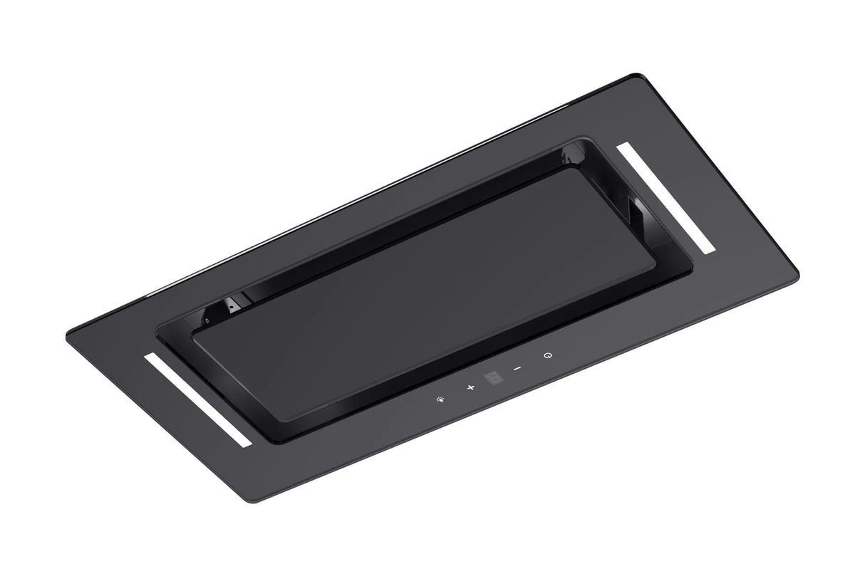 Schweigen BGUM-6B 60cm Undermount Black Rangehood, Black Glass