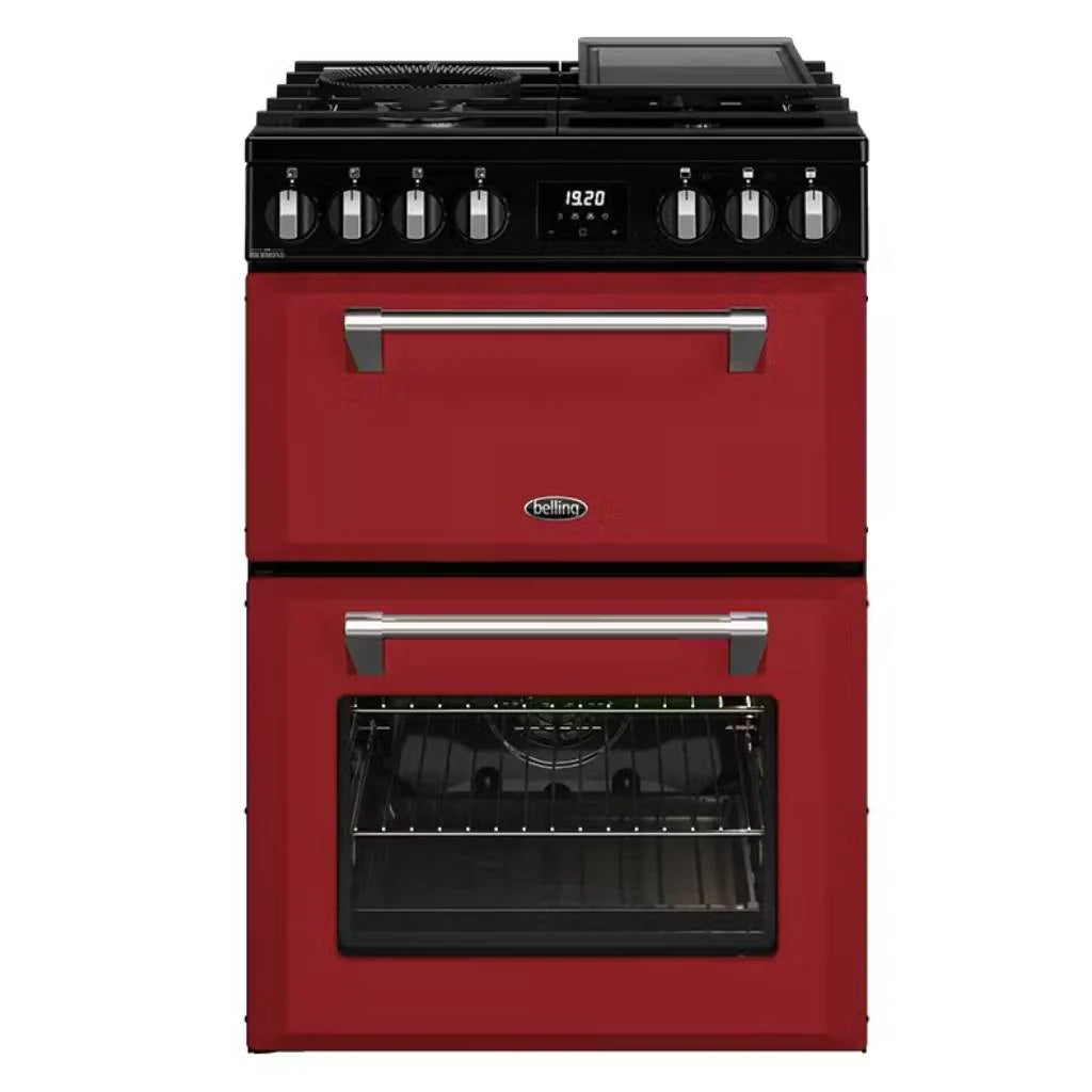 Belling BMR60DODFCHR Mini Richmond 60cm Dual Fuel Freestanding Cooker - Chilli Red