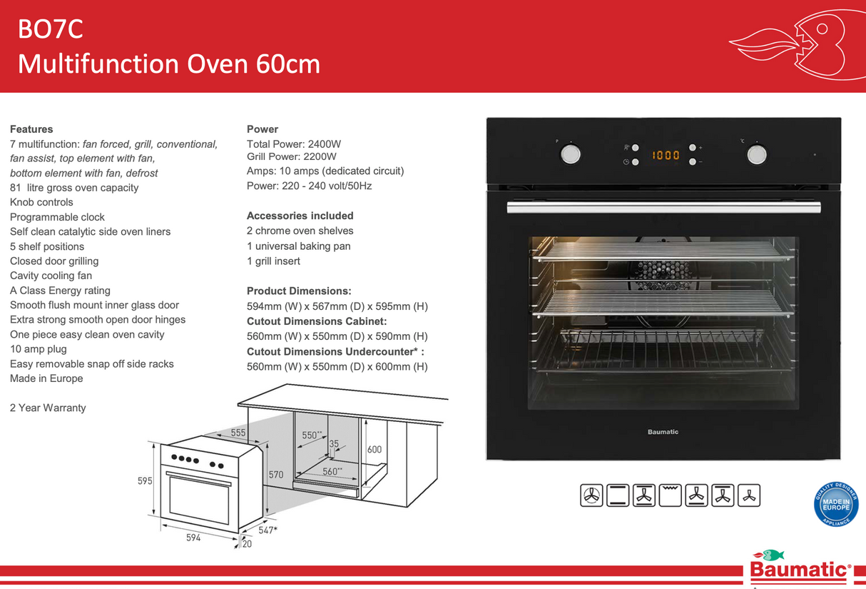 Trade Bundle TR05 60cm Electric Oven, Gas Cooktop, Undermount Hood, Dishwasher, Sink & Tap