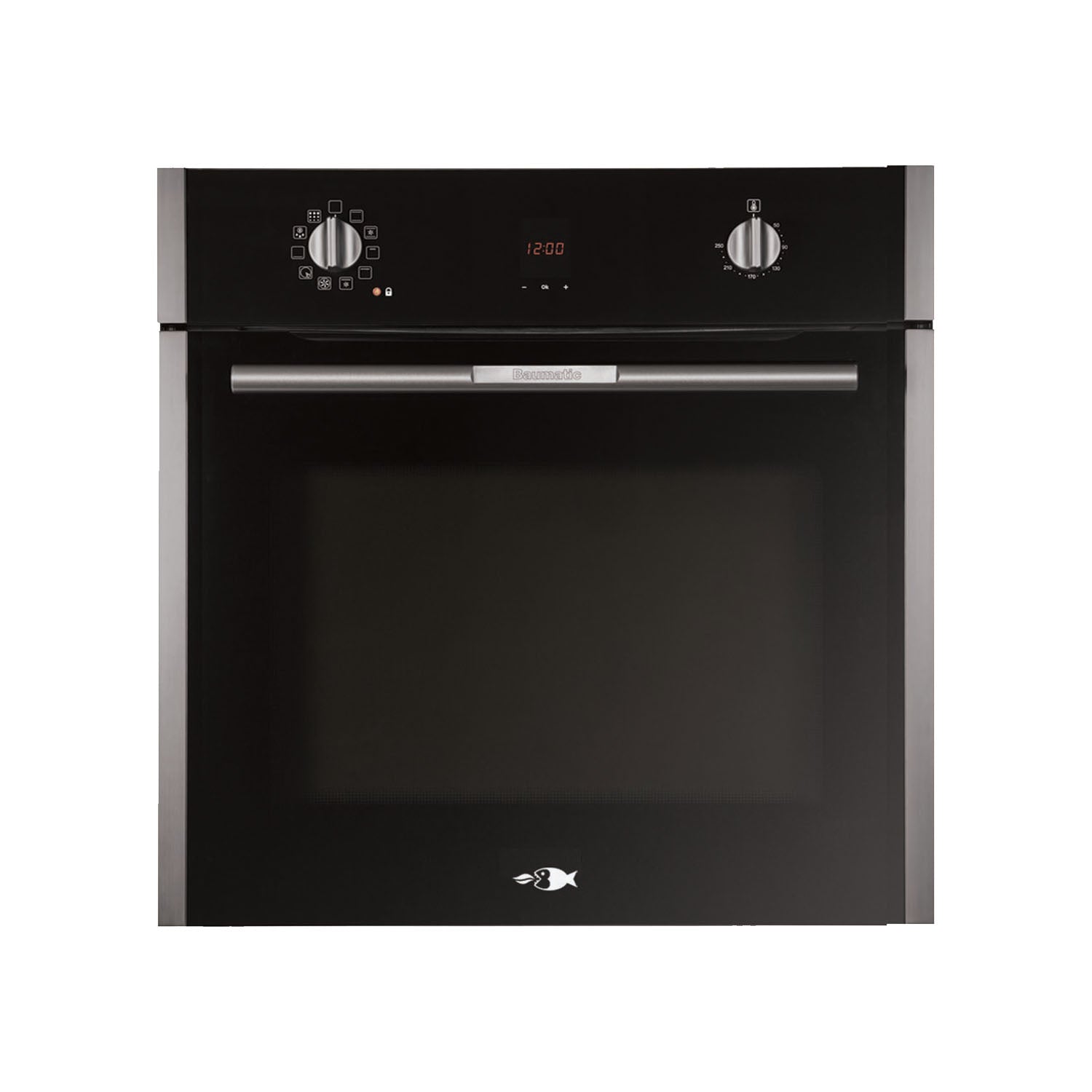 Baumatic BSPO610 Black Glass Pyrolytic Cleaning Electric Oven - Ex Display Discount