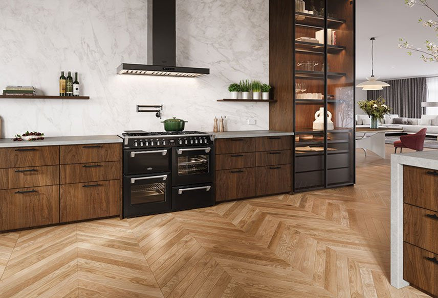 Belling BRDX110DFBL 110cm Richmond Deluxe Dual Fuel Range Cooker - Black