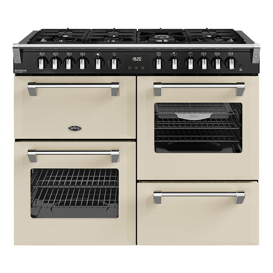 Belling BRDX110DFCR 110cm Richmond Deluxe Dual Fuel Range Cooker - Cream