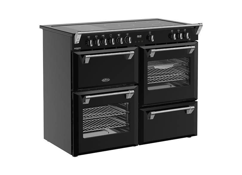 Belling BRDX110INDBL Richmond Deluxe 110cm 5 Zone Induction Range Cooker - Black