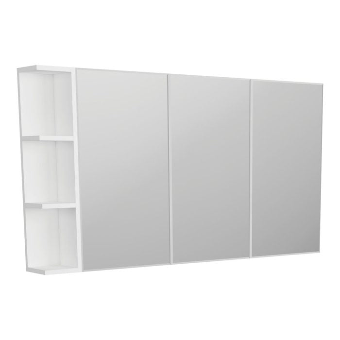 Fienza BS135 Bevel Edge 1200 Mirror Cabinet, 1 Side Shelf