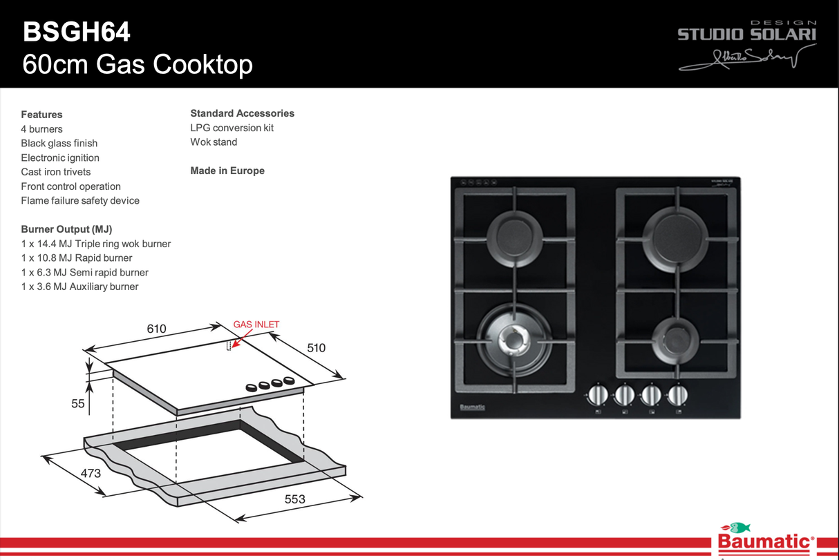 Trade Bundle TR05 60cm Electric Oven, Gas Cooktop, Undermount Hood, Dishwasher, Sink & Tap
