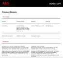 AEG BSK99733PT 60cm Matte Black Electric Built-In Oven with SteamPro - AEG Cosmetic Seconds Discount