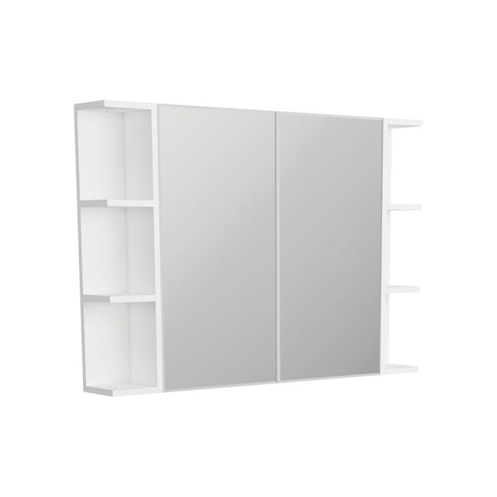 Fienza BSS105 Bevel Edge 750 Mirror Cabinet, 2 Side Shelves