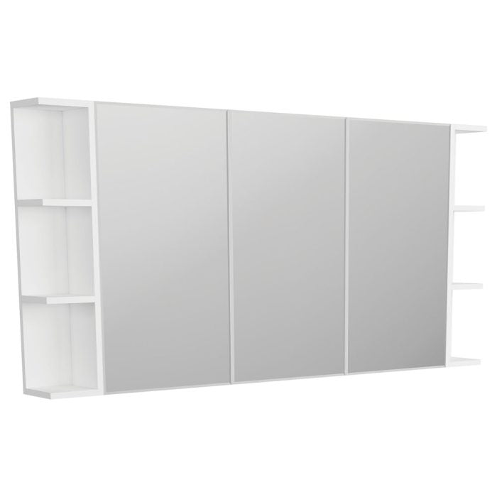 Fienza BSS150 Bevel Edge 1200 Mirror Cabinet, 2 Side Shelves