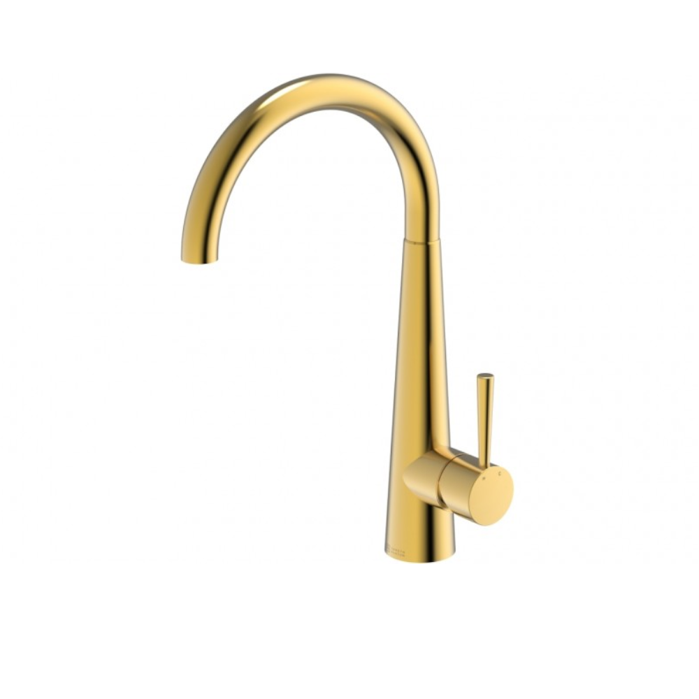 Abey Gareth Ashton Gooseneck Bar Sink Mixer Eureka Gold BTA014-G