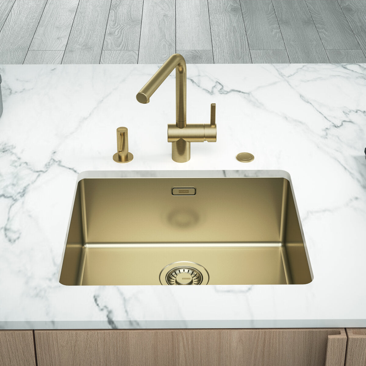 Franke Mythos Masterpiece Single Bowl Sink 440mm Gold, BXM210-40GD