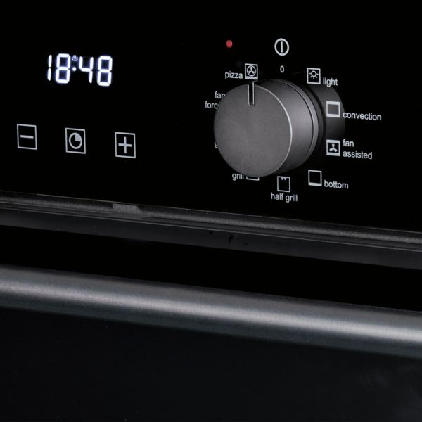 Fulgor FO60DCBV 60cm Built-In Electric Oven, Black Glass