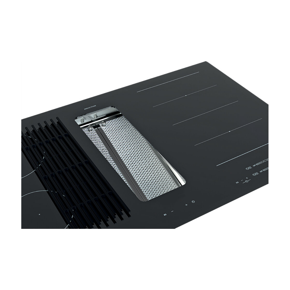 Artusi AID864DD 86cm 4 Zone Induction Cooktop with Built-In Extraction, Black