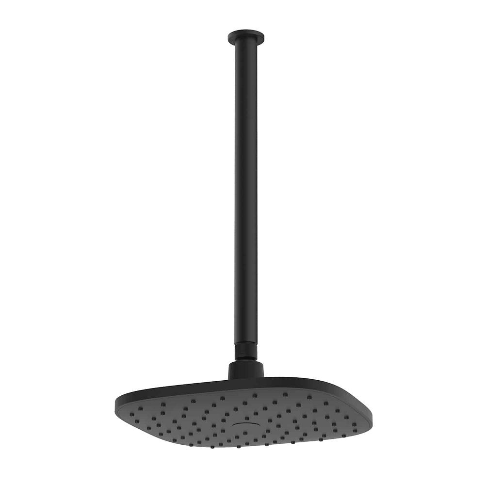 Greens Corban Ceiling Shower, Matte Black, 193002MB