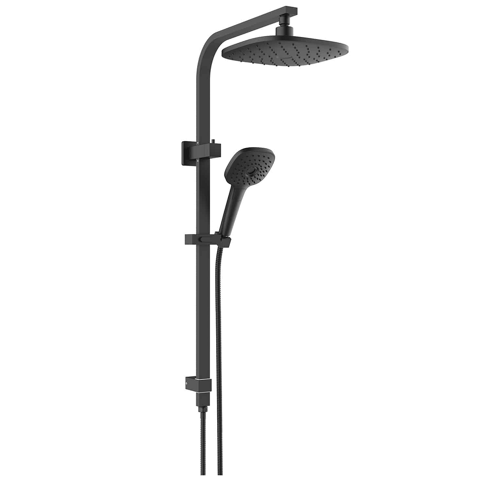 Greens Corban Twin Rail Shower, Matte Black, 193003MB