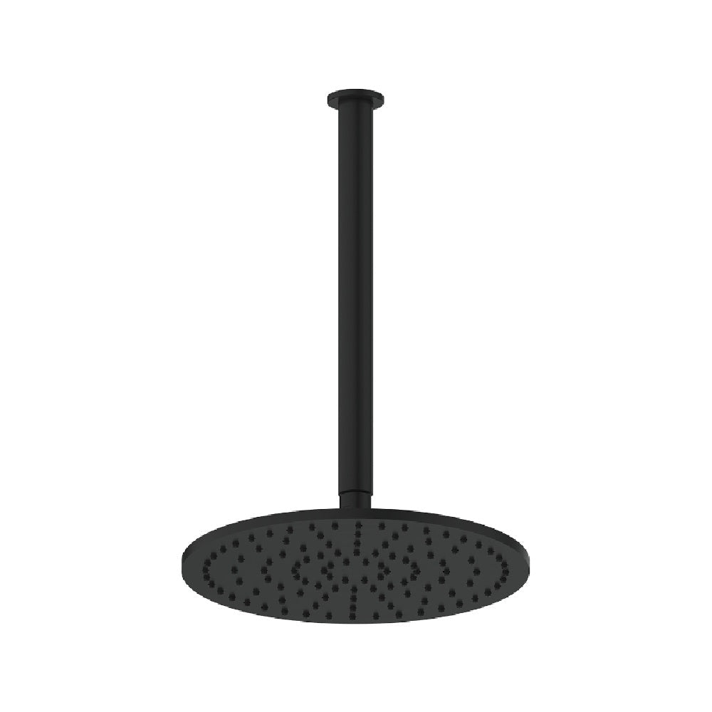 Greens Lavish Brass Ceiling Shower, PVD Matte Black, 239101MB