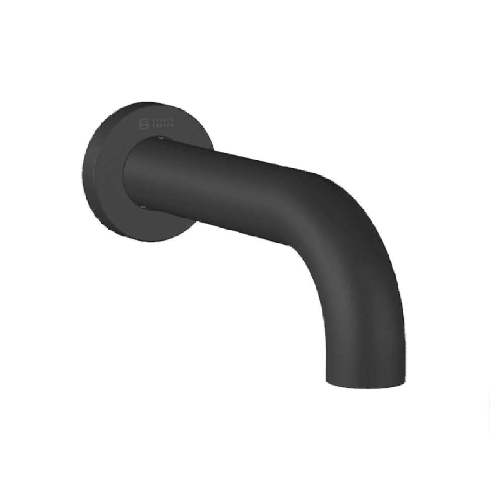 Abey Lucia Curved Bath/Basin Spout, 165mm, Black, 3S-C165-B