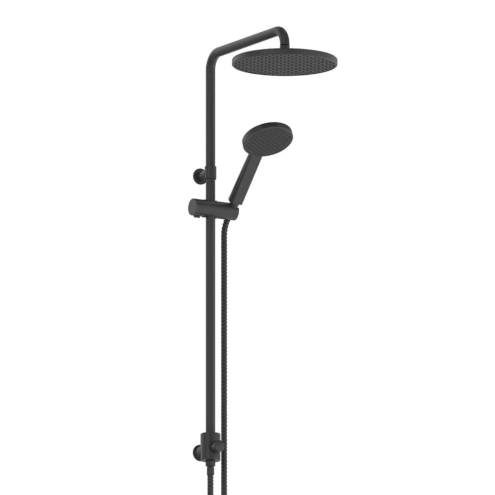 Greens Glide Rainboost Twin Rail Shower, Matte Black, 18290MB