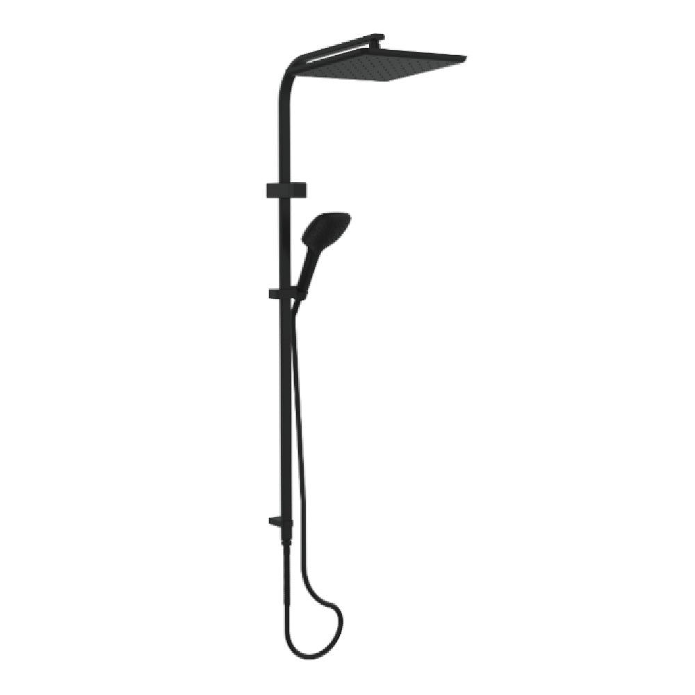 Greens Skyla Airflo Twin Rail Shower, Matte Black, 18690MB