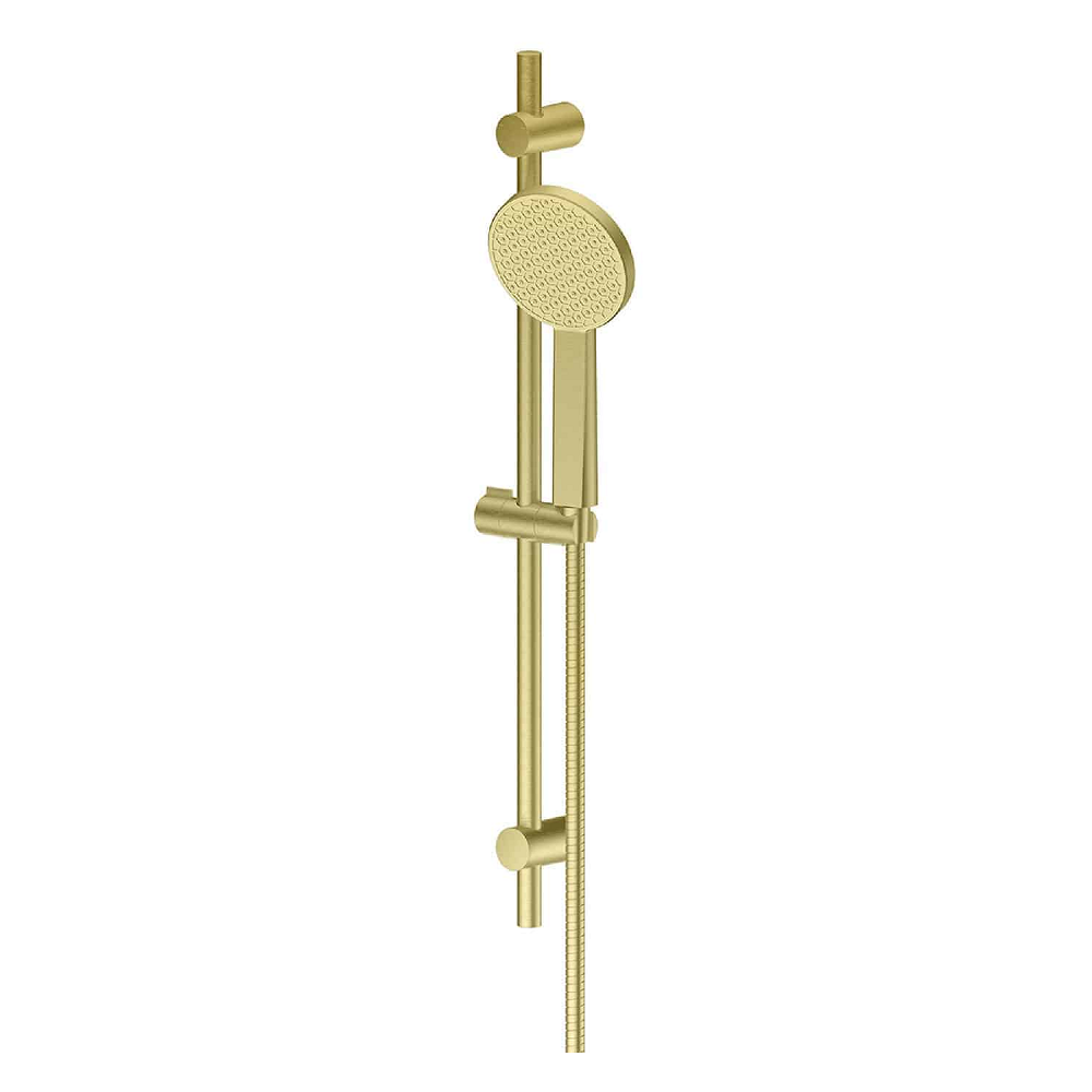 Greens Glide Rainboost Adjustable Rail Shower, PVD Brushed Brass, 54400BB