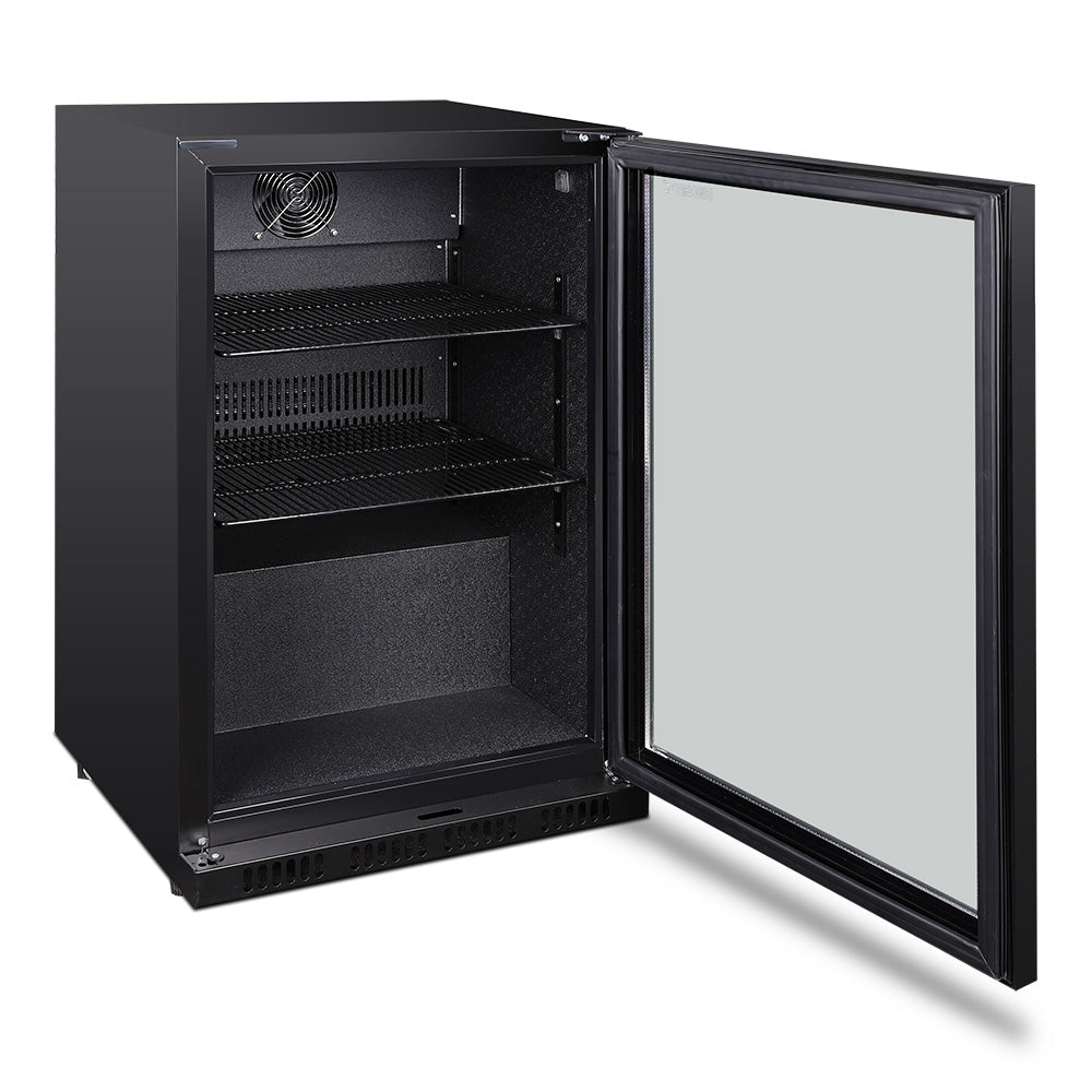 Husky 122L Single Door Homebar Drinks Chiller in Black C1HHMBBKAU